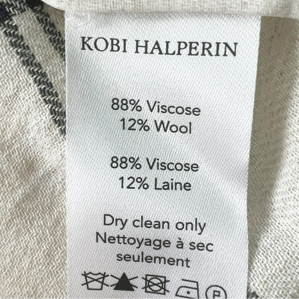Kobi Halperin Catrina Windowpane Check Blouse | MEDIUM NWT - Picture 10 of 12